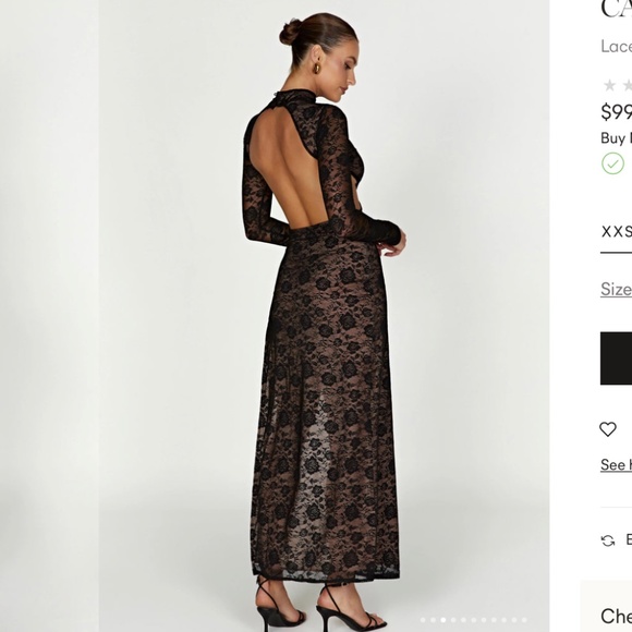 Meshki Dresses & Skirts - Callista Lace Maxi Dress - Black - Meshki- brand new
